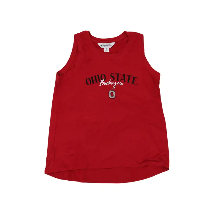 Débardeur Hannah rouge NCAA pour femme des Ohio State Buckeyes