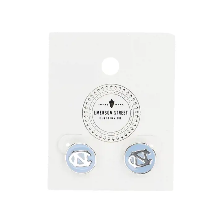 Boucles d'oreilles clous Casey Tar Heels de la Caroline du Nord