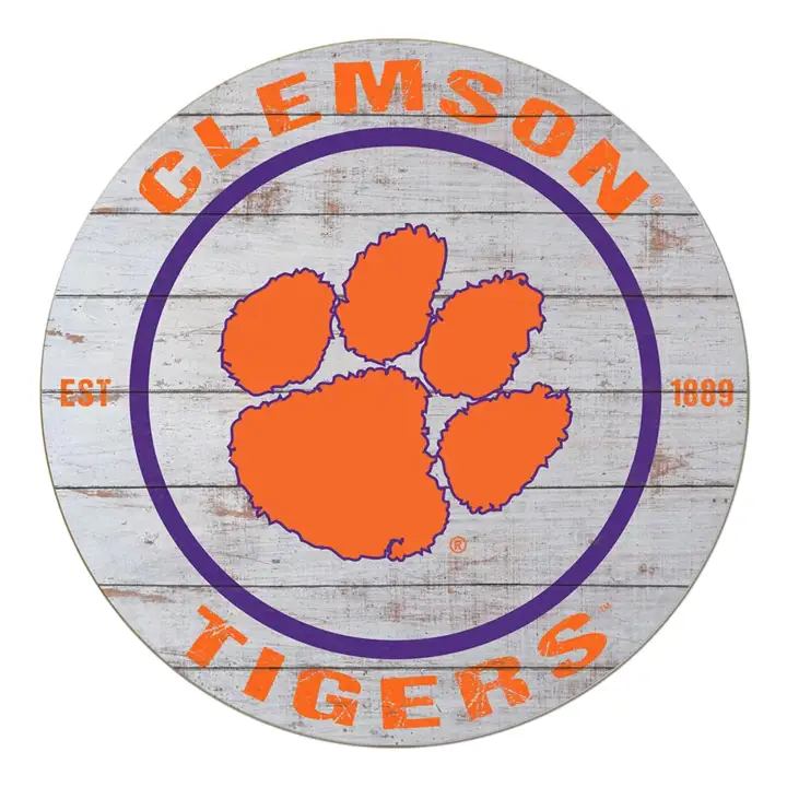 Enseigne circulaire Clemson Tigers 20x20 - Classique