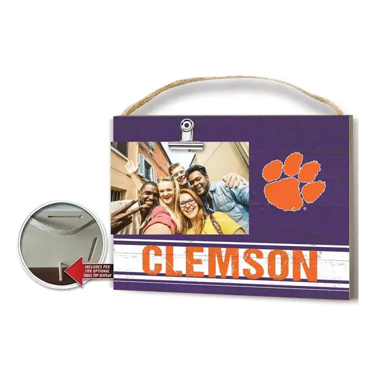 Plaque de fixation aux couleurs de l'équipe des Clemson Tigers