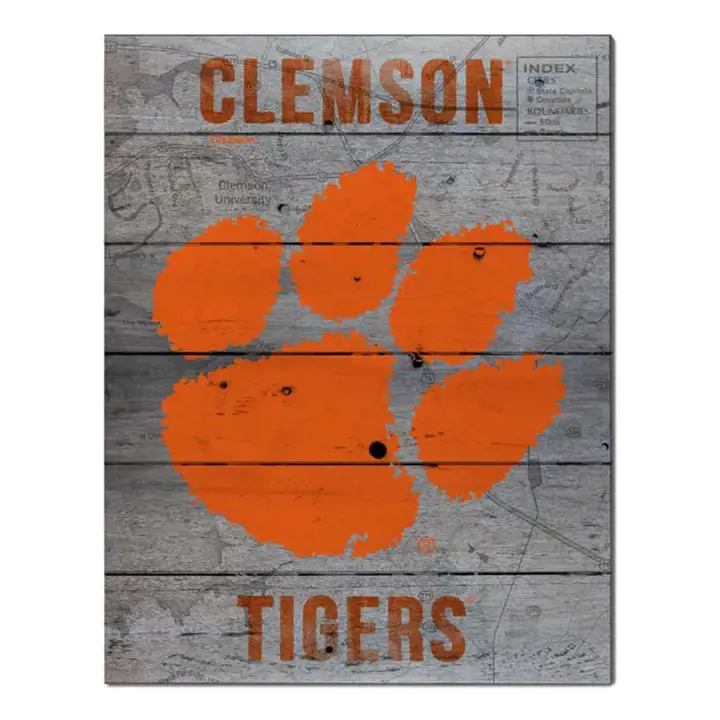 "Clemson Tigers 16x20 Pallet Pride « En route vers la victoire » ast"