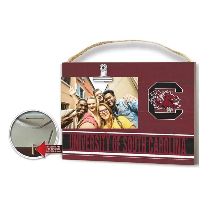 Plaque à suspendre avec pince aux couleurs de l'équipe des South Carolina Gamecocks