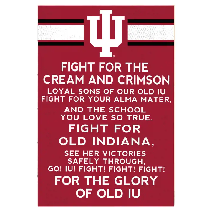 Panneau ast "Indiana Hoosiers Fight Song"