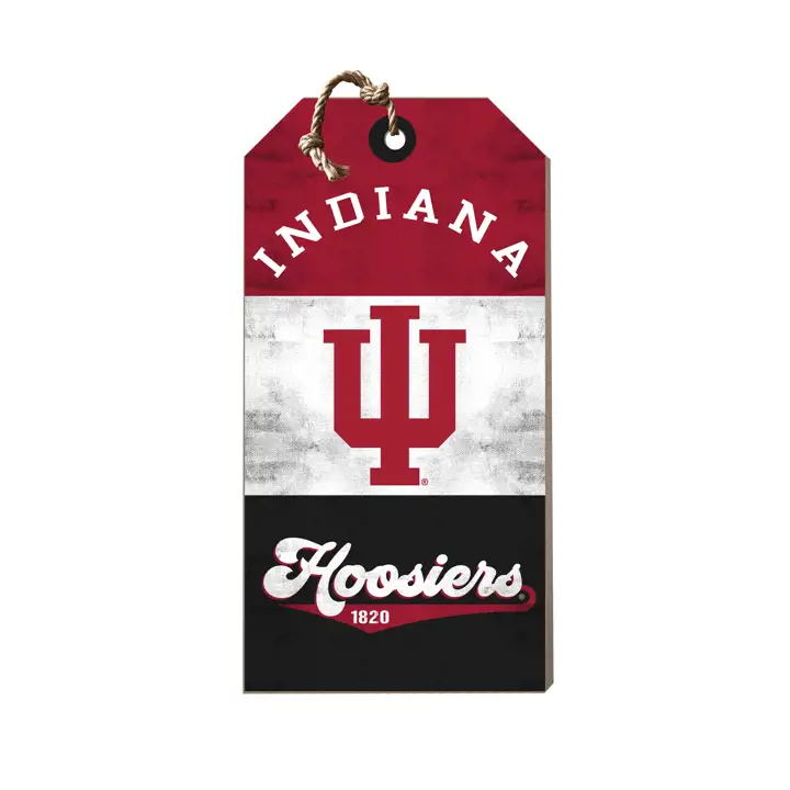 Étiquette suspendue Indiana Hoosiers petite – Logo rétro