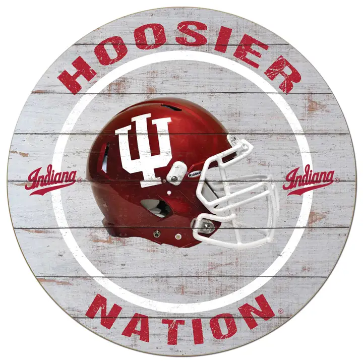 Panneau rond 20x20 Indiana Hoosiers - Casque