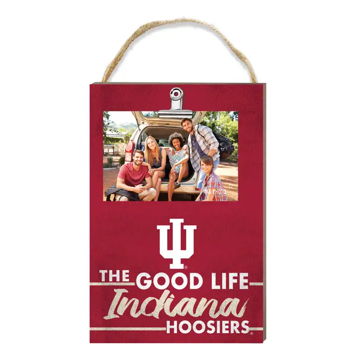 "Plaque à clipser « The Good Life » Indiana Hoosiers 8x12"