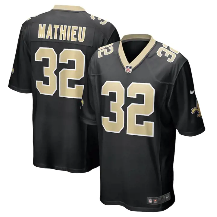 Maillot de match NFL SAINTS Tyrann Mathieu noir
