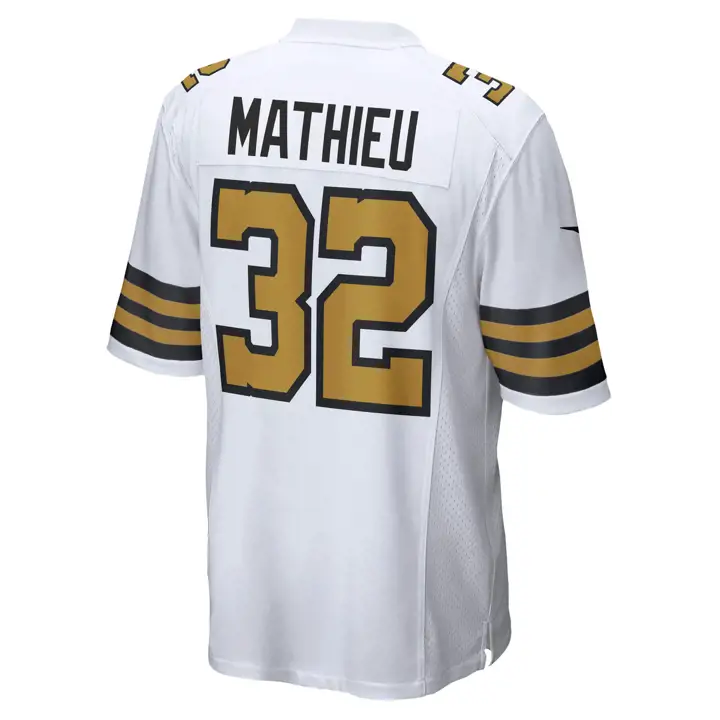 Maillot de match NFL des SAINTS Tyrann Mathieu blanc