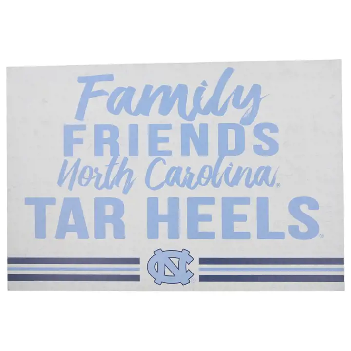 Panneaux d'amis de la famille Tar Heels de la Caroline du Nord 34x23 ast