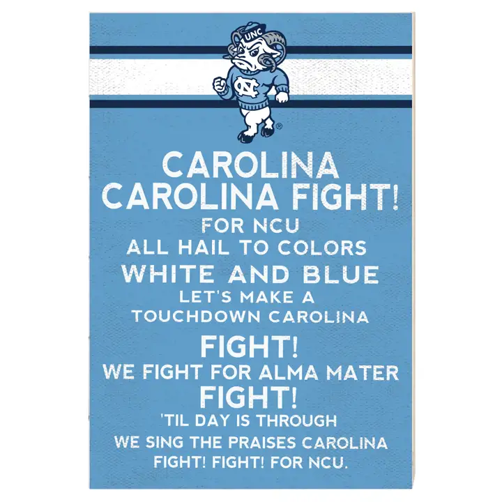 Panneau du chant de combat des North Carolina Tar Heels