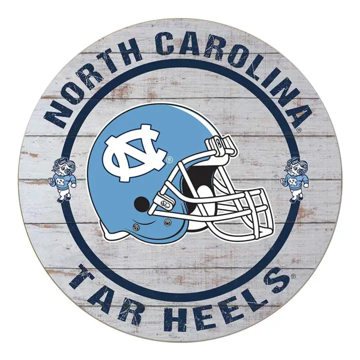 Enseigne circulaire 20x20 Carolina Tar Heels - Casque