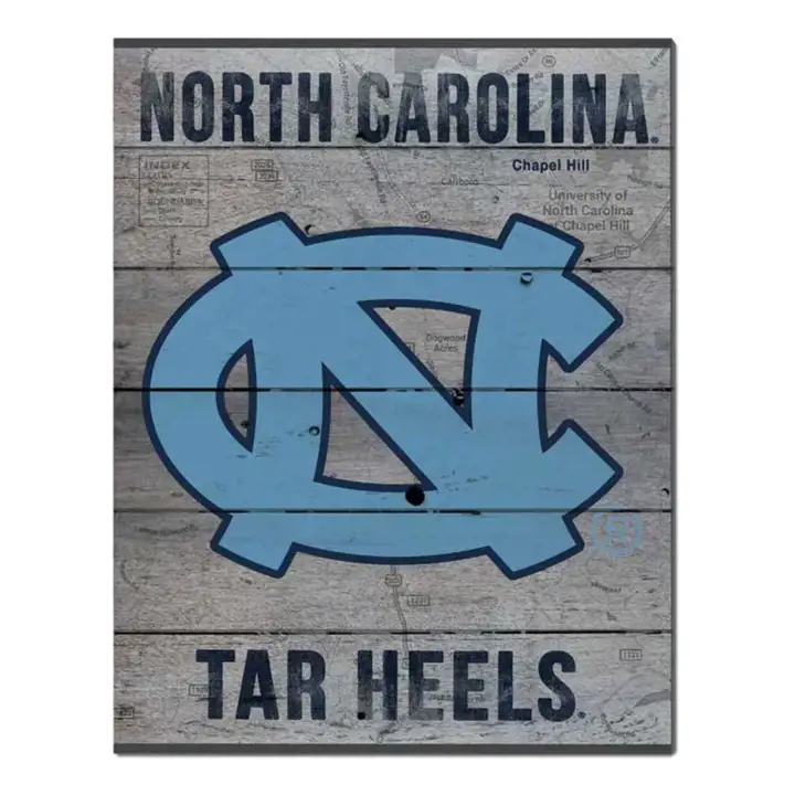 "Tableau Palette "Route vers la Victoire" des North Carolina Tar Heels (16x20)"