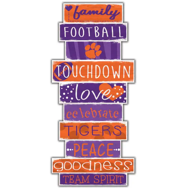 Empilement de célébration Clemson Tigers - 10 x 24 ast