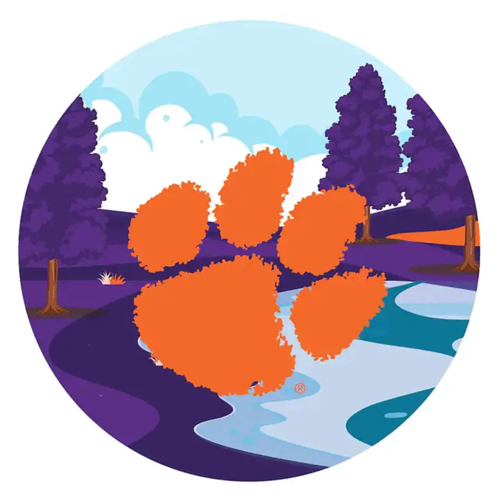 "Cercle paysager Clemson Tigers - 12 po ast"