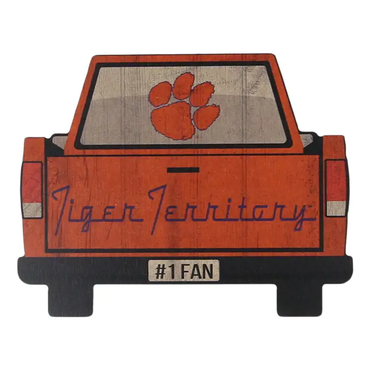 "Plaque Découpée Camion Clemson Tigers - 12" assorti"