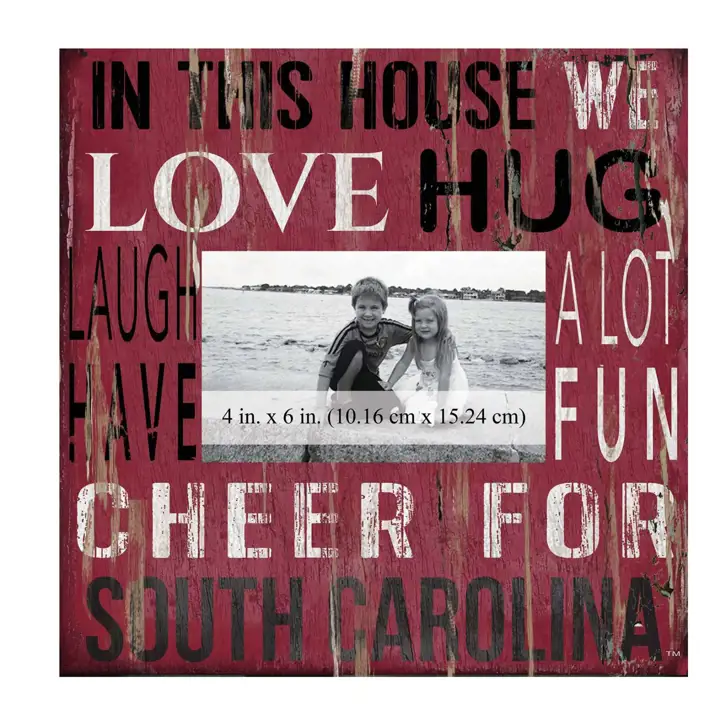Cadre mural "In This House" des South Carolina Gamecocks – 10 x 10 po