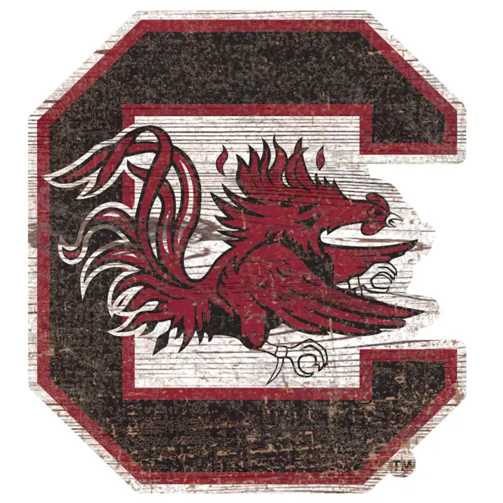 "Découpe logo vieilli Gamecocks de la Caroline du Sud - 24 po (ast)"