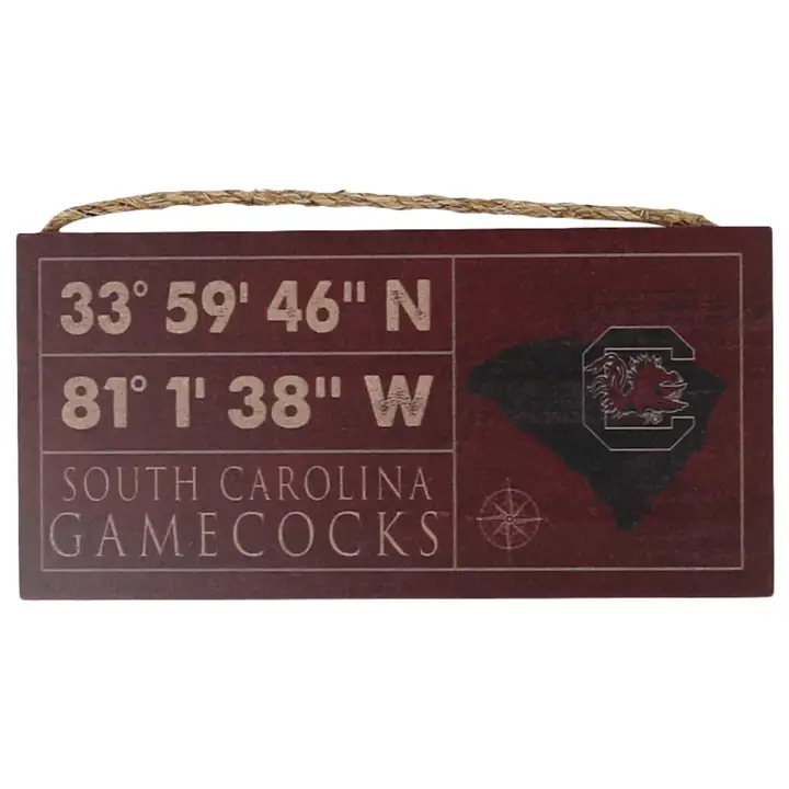 Panneau de coordination horizontale South Carolina Gamecocks - 15,24 x 30,48 cm