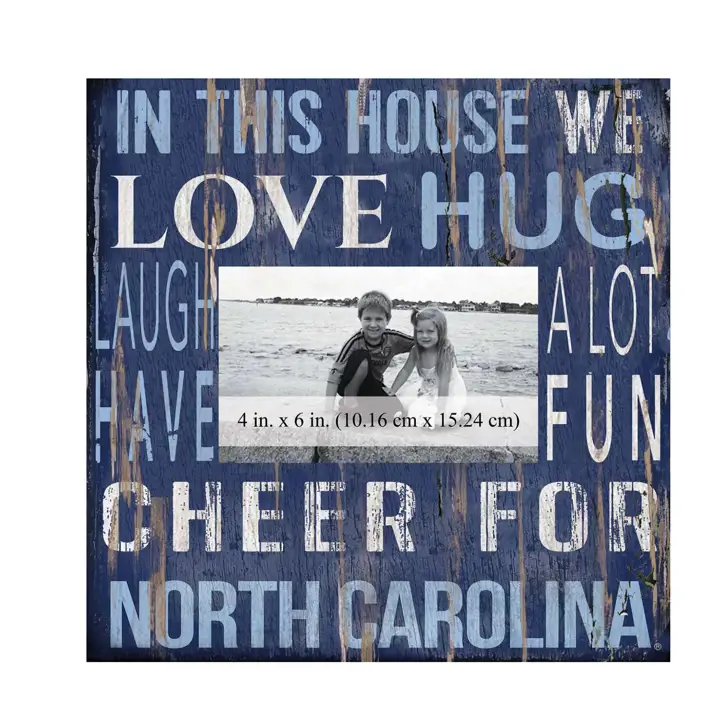 Cadre North Carolina Tar Heels "In This House" - 10 x 10 po