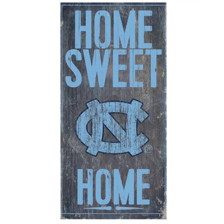 North Carolina Tar Heels Chez Soi, Doux Foyer - 6 x 12 ast