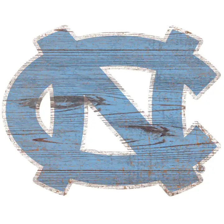 "Logo découpé vieilli des Tar Heels de North Carolina - 24\" ast"