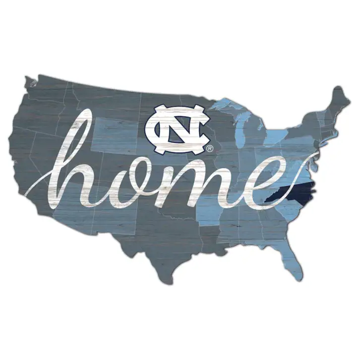 Découpe en forme de Caroline du Nord Tar Heels USA - 45,7 cm