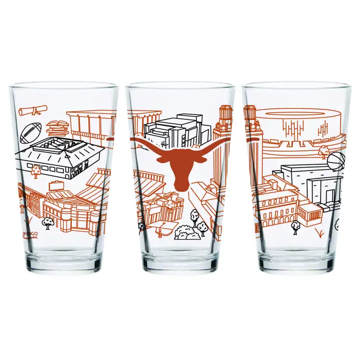 Verre mélangeur Texas Longhorns 16 oz Campus