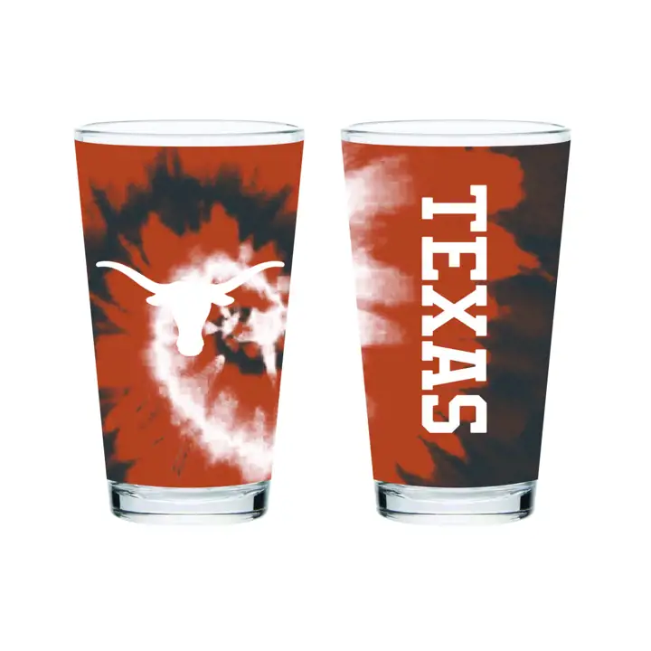 Verre mélangeur Texas Longhorns Tie-Dye de 473 ml