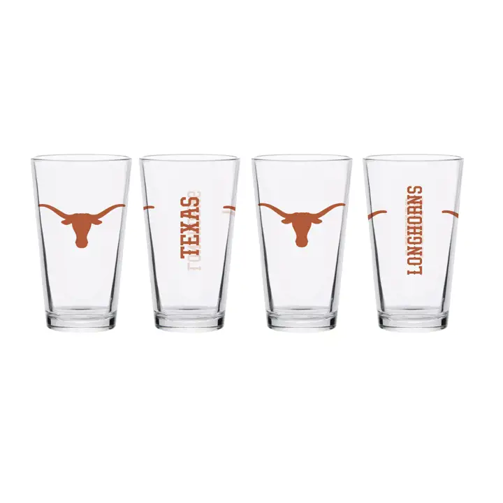 Verre à mélange Texas Longhorns 16oz avec logo central