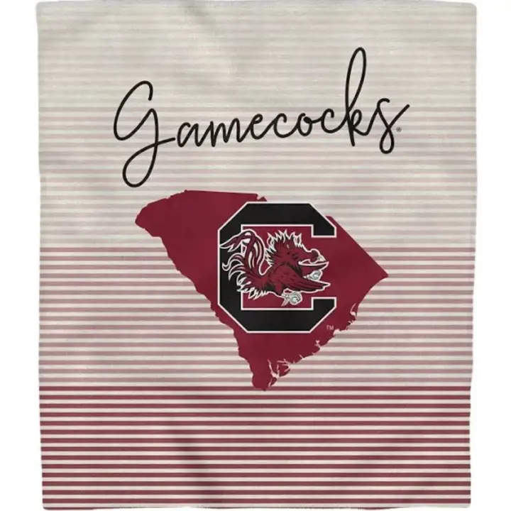 Couverture polaire rayée d'État des South Carolina Gamecocks