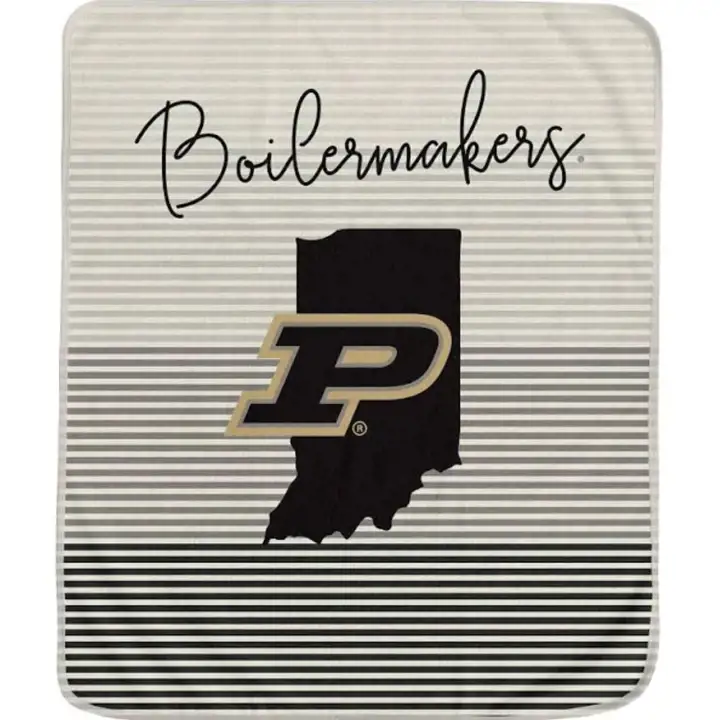 Couverture polaire à rayures d'état PURDUE BOILERMAKERS