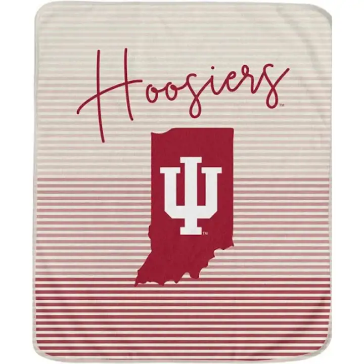 INDIANA HOOSIERS Couverture polaire rayée d'état