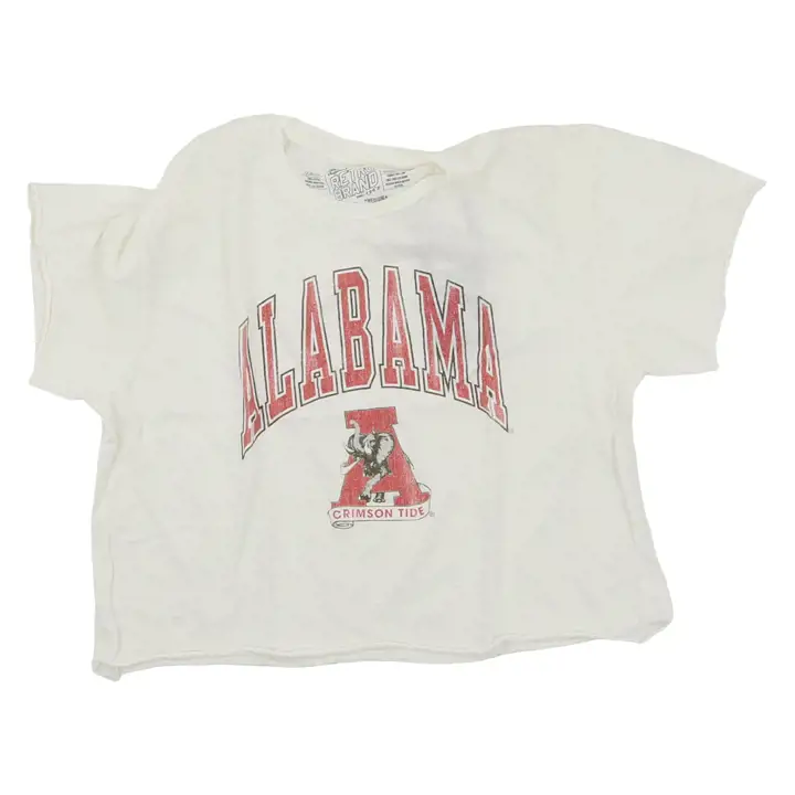 T-shirt court crème Alabama Crimson Tide NCAA pour femme
