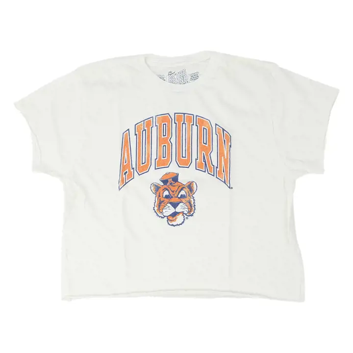 T-shirt court crème Auburn Tigers NCAA Femme