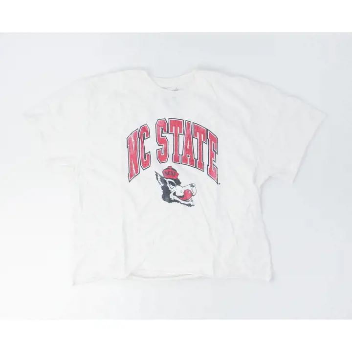 T-shirt court femme NCAA N.C. State Wolfpack crème