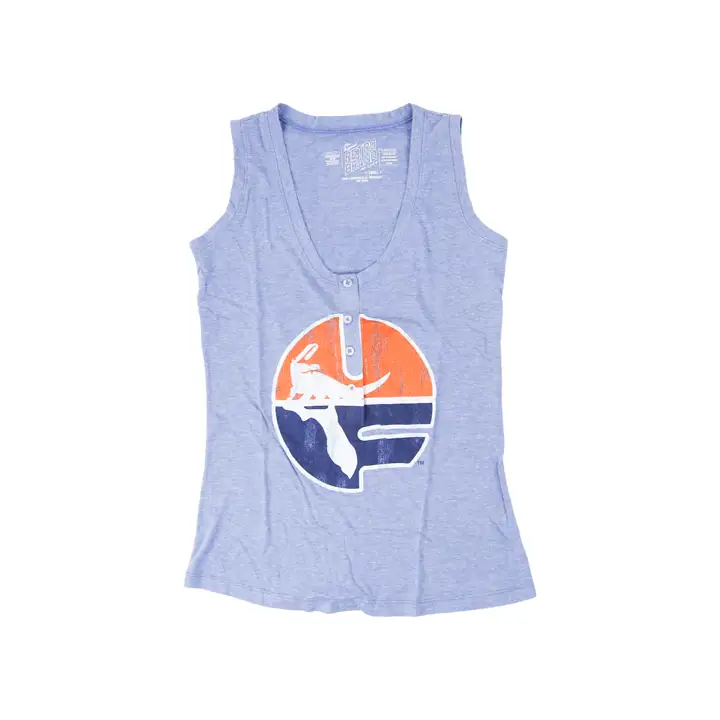 Débardeur à col Henley NCAA Florida Gators pour femme rbl