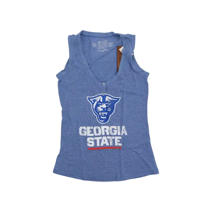 Débardeur henley bleu Georgia State Panthers NCAA pour femme