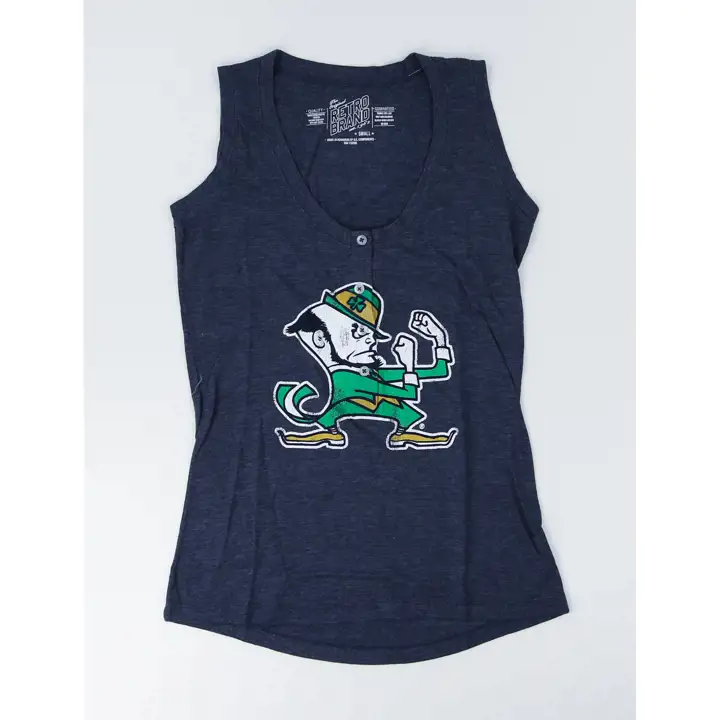 Débardeur Henley Marine pour femme NCAA Notre Dame Fighting Irish