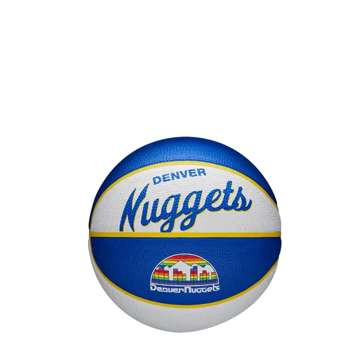 Mini ballon de basket rétro des Denver Nuggets de la NBA