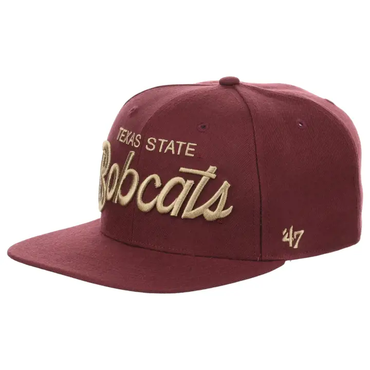Texas State NCAA Crosstown Script '47 Casquette Captain mar