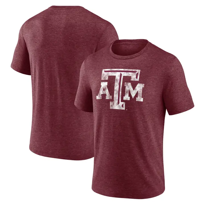 T-shirt triblend à grand logo Texas A&M Aggies NCAA MAR