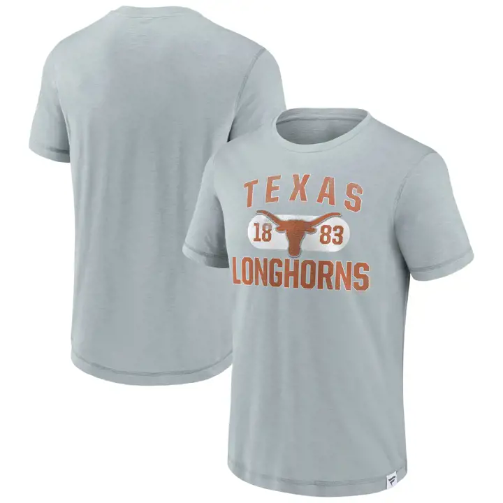 T-shirt Texas Longhorns NCAA en coton flammé 22 GRY