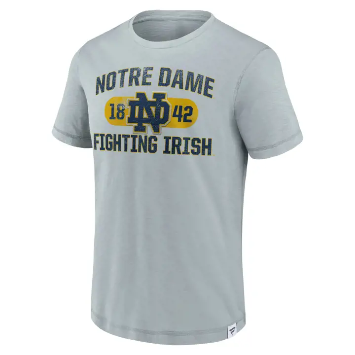 T-shirt Notre Dame Fighting Irish NCAA Cotton Slub 22 GRY