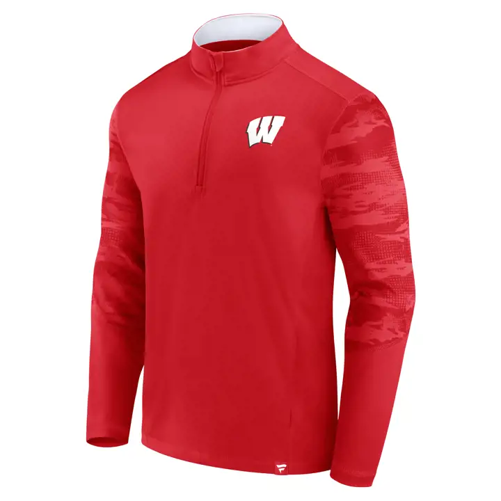 Wisconsin Badgers NCAA Guardian Lightweight 1/4 Zip 22 ROUGE