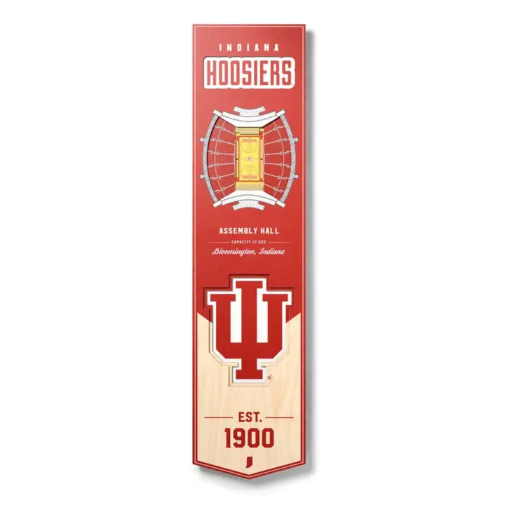 Bannière de stade 3D Indiana Hoosiers 8x32 You the Fan ast