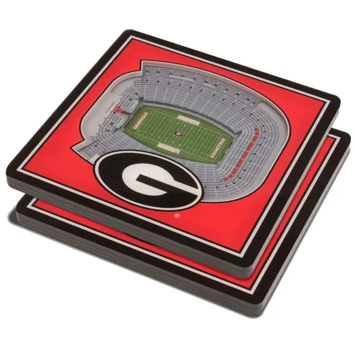 Georgia Bulldogs 3D StadiumView Dessous de verre Vous le fan
