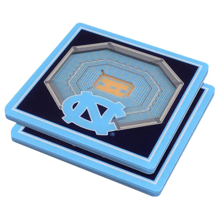 Sous-verre 3D Stade Les Tar Heels de la Caroline du Nord Vous le fan