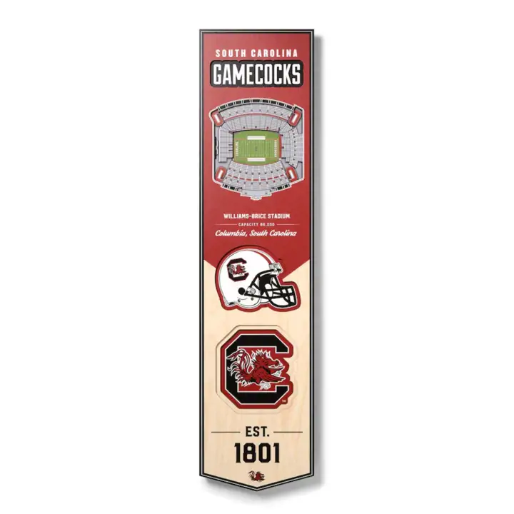 South Carolina Gamecocks Banderole 3D Stade 8x32 You the Fan