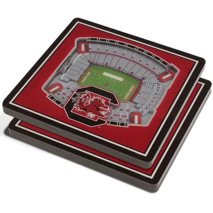 Sous-verre 3D StadiumView des South Carolina Gamecocks pour les fans
