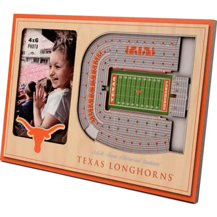 Cadre photo 3D Texas Longhorns StadiumView Vous le fan ast